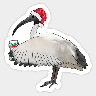 Bogan Bird Xmas Sticker